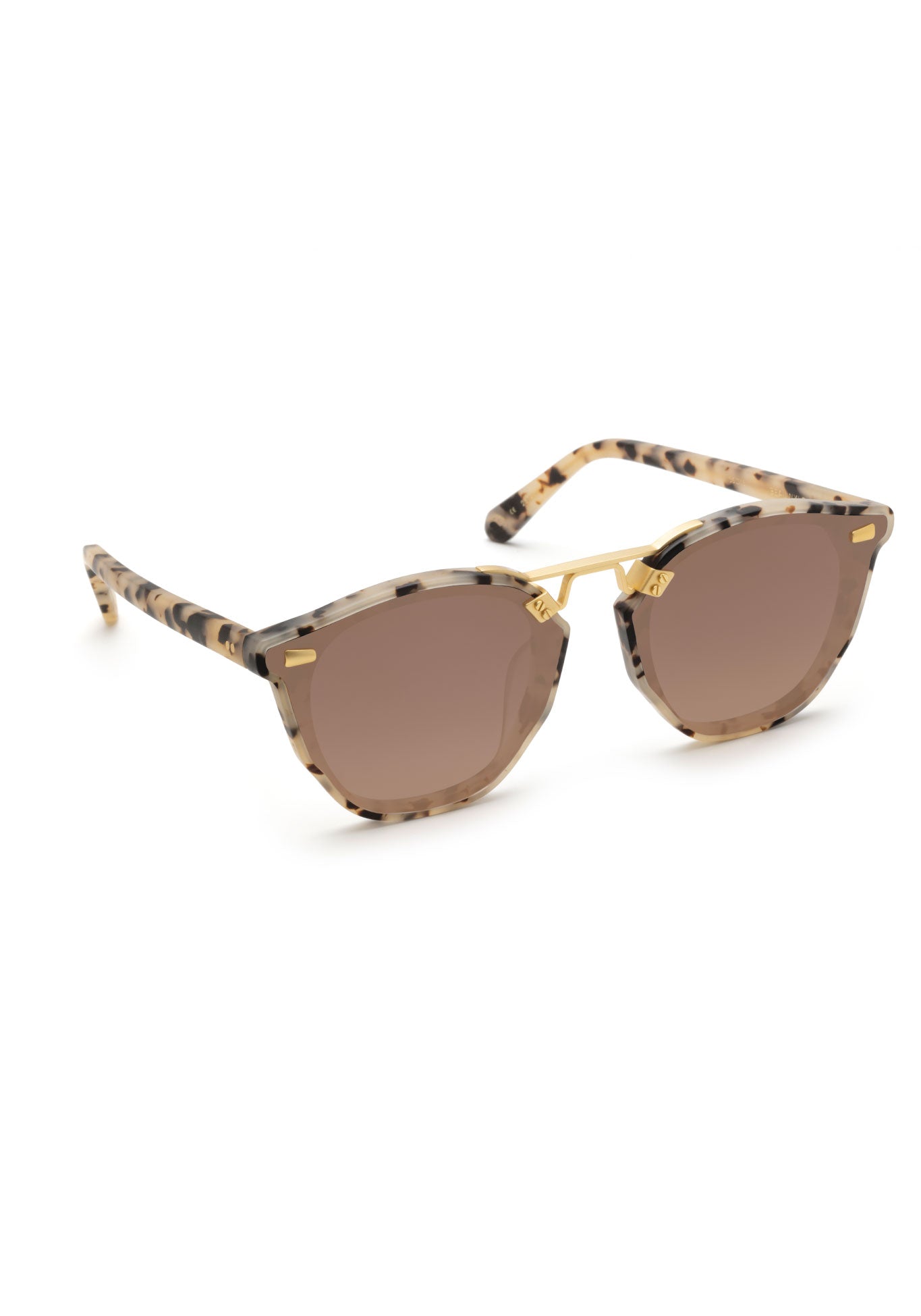 Beau Nylon Eyewear- Matte Oyster 18K Mirrored