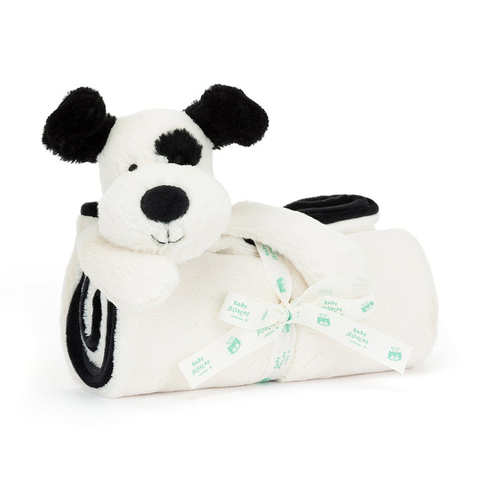 Bashful Black & Cream Puppy Blankie