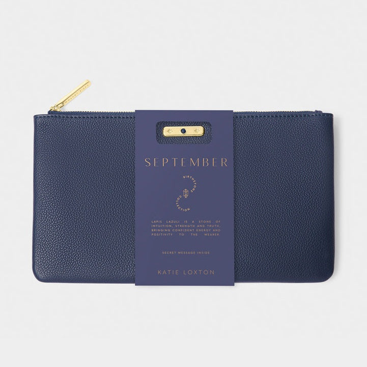 Birthstone Pouch - Sept - Deep Navy