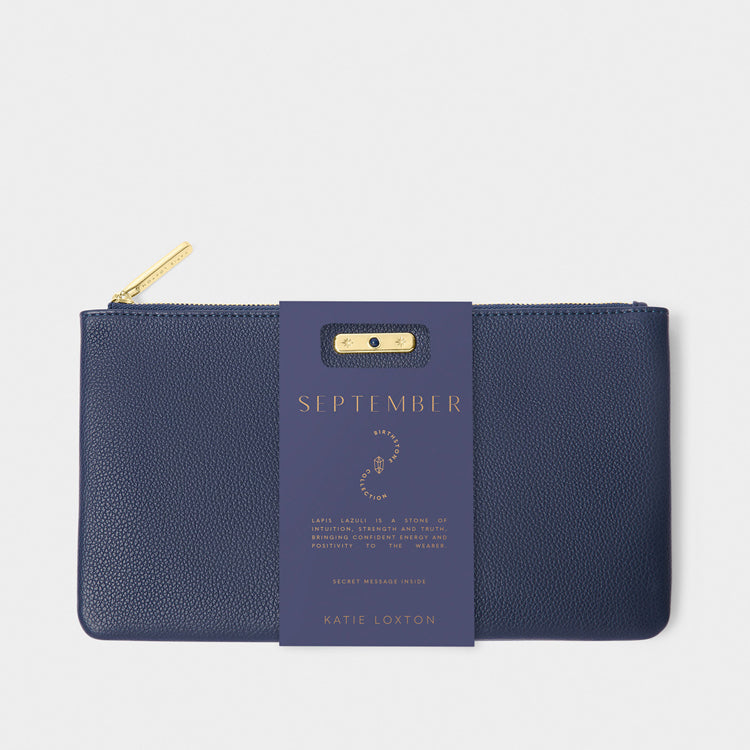 Birthstone Pouch - Sept - Deep Navy