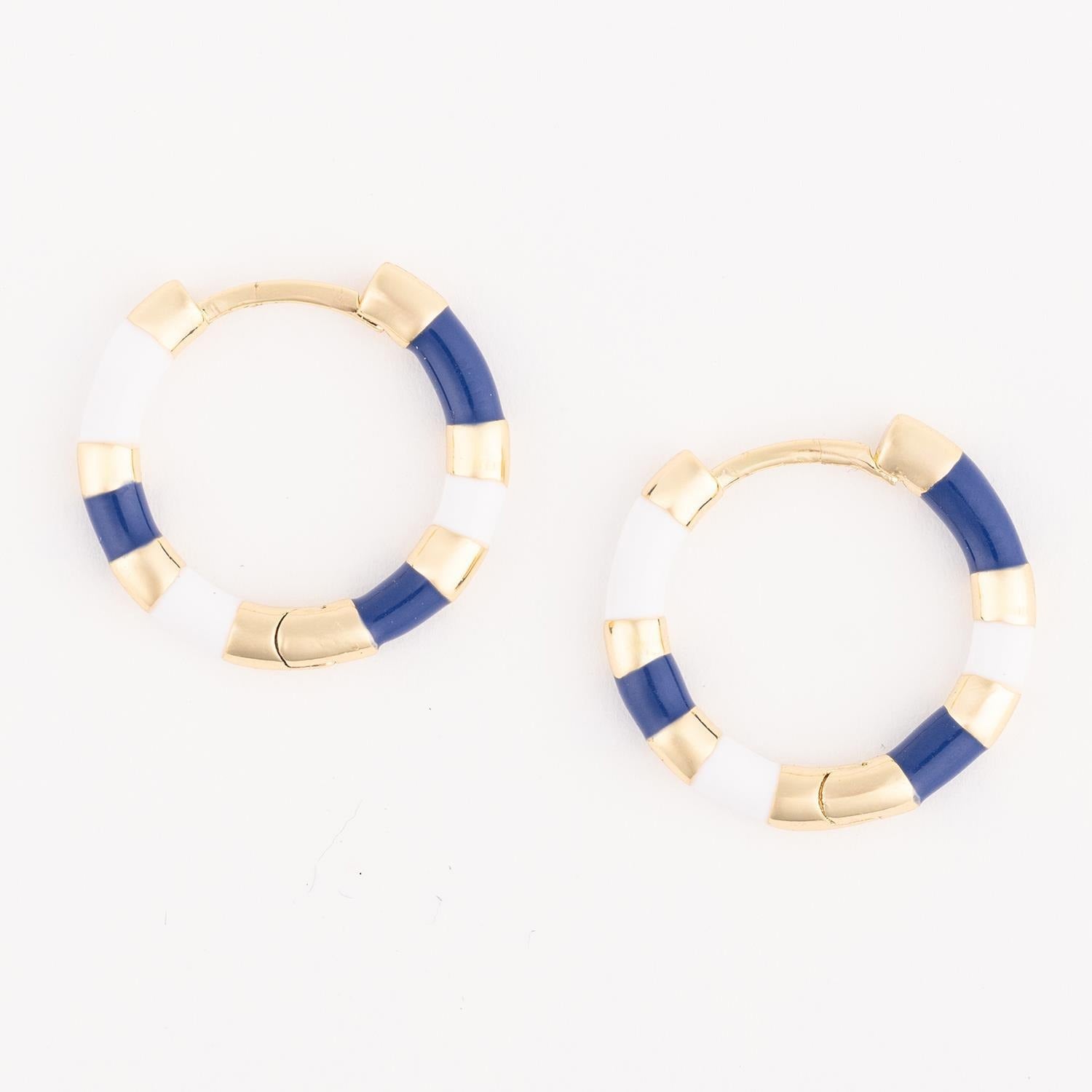 Earrings Reya Navy/White