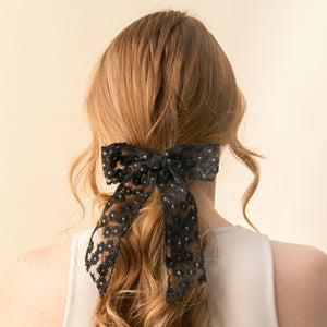 Black Daisy Bow