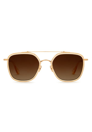 Austin Eyewear- 18K Titanium + Champagne Polarized