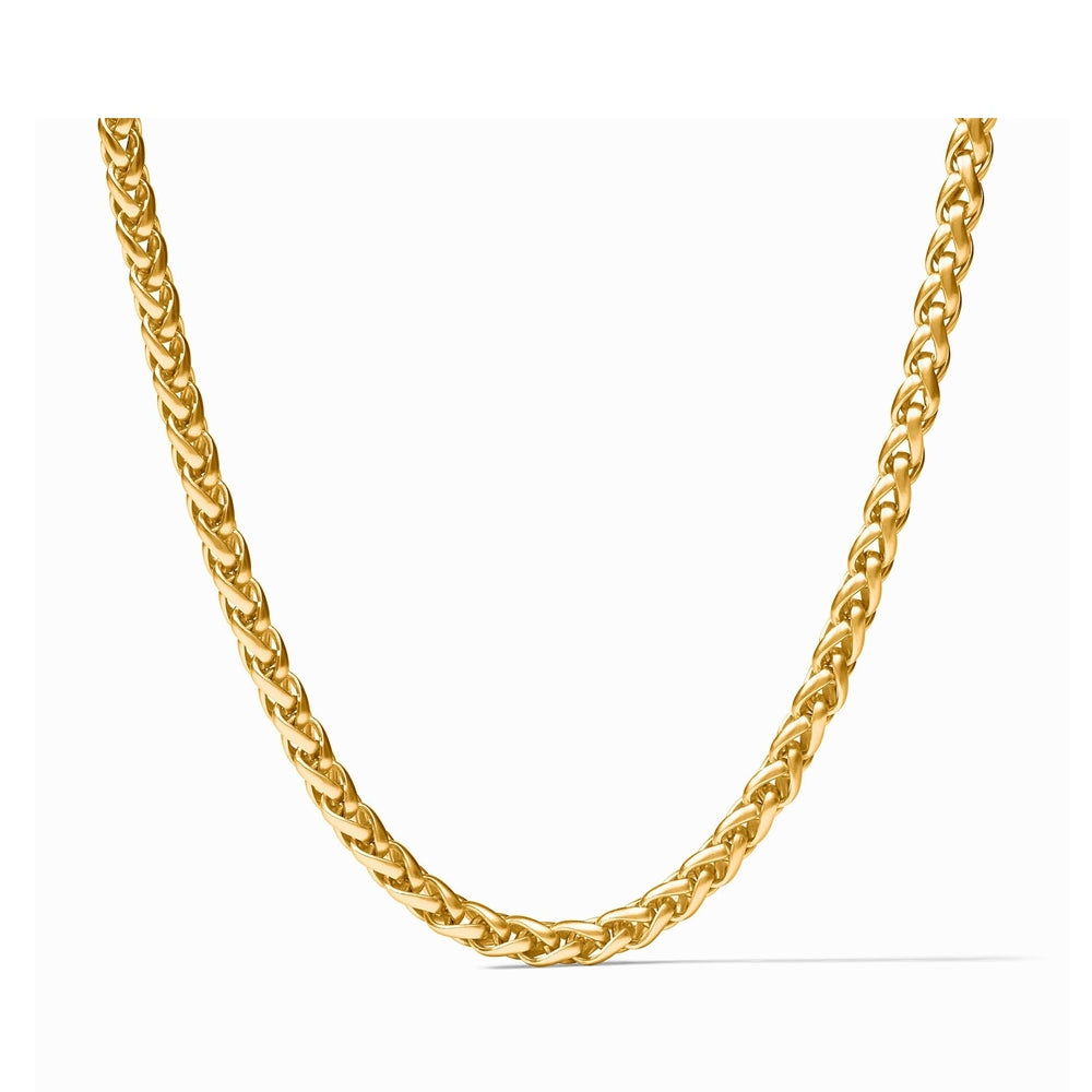 Gold wheat chain necklace