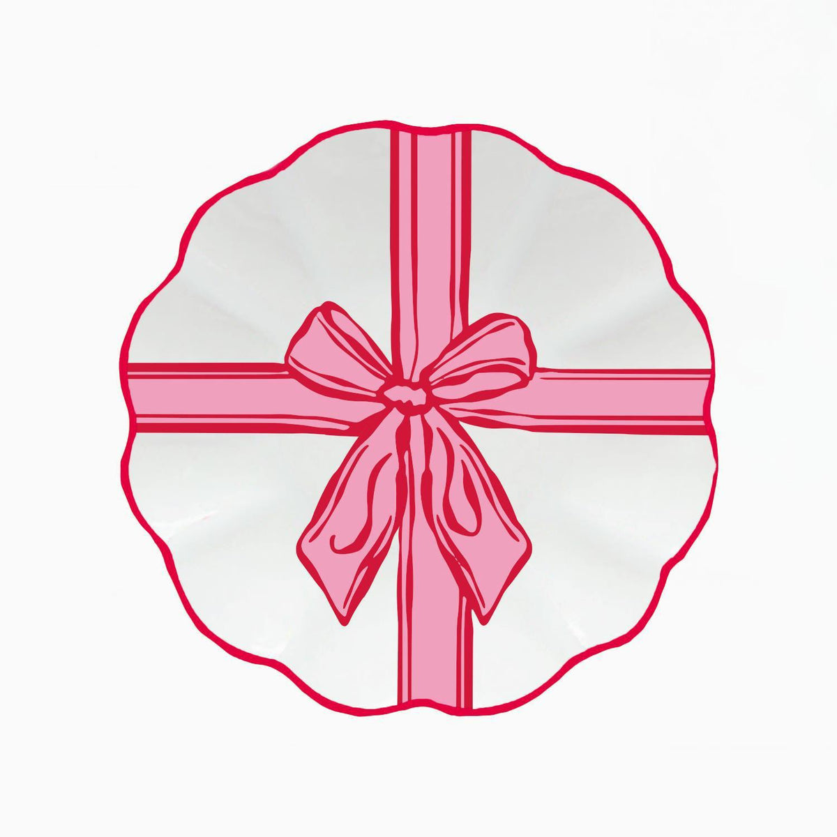 Peppermint Present Platter Round