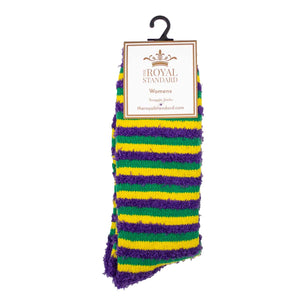 Mardi Gras Stripe Snuggle Socks