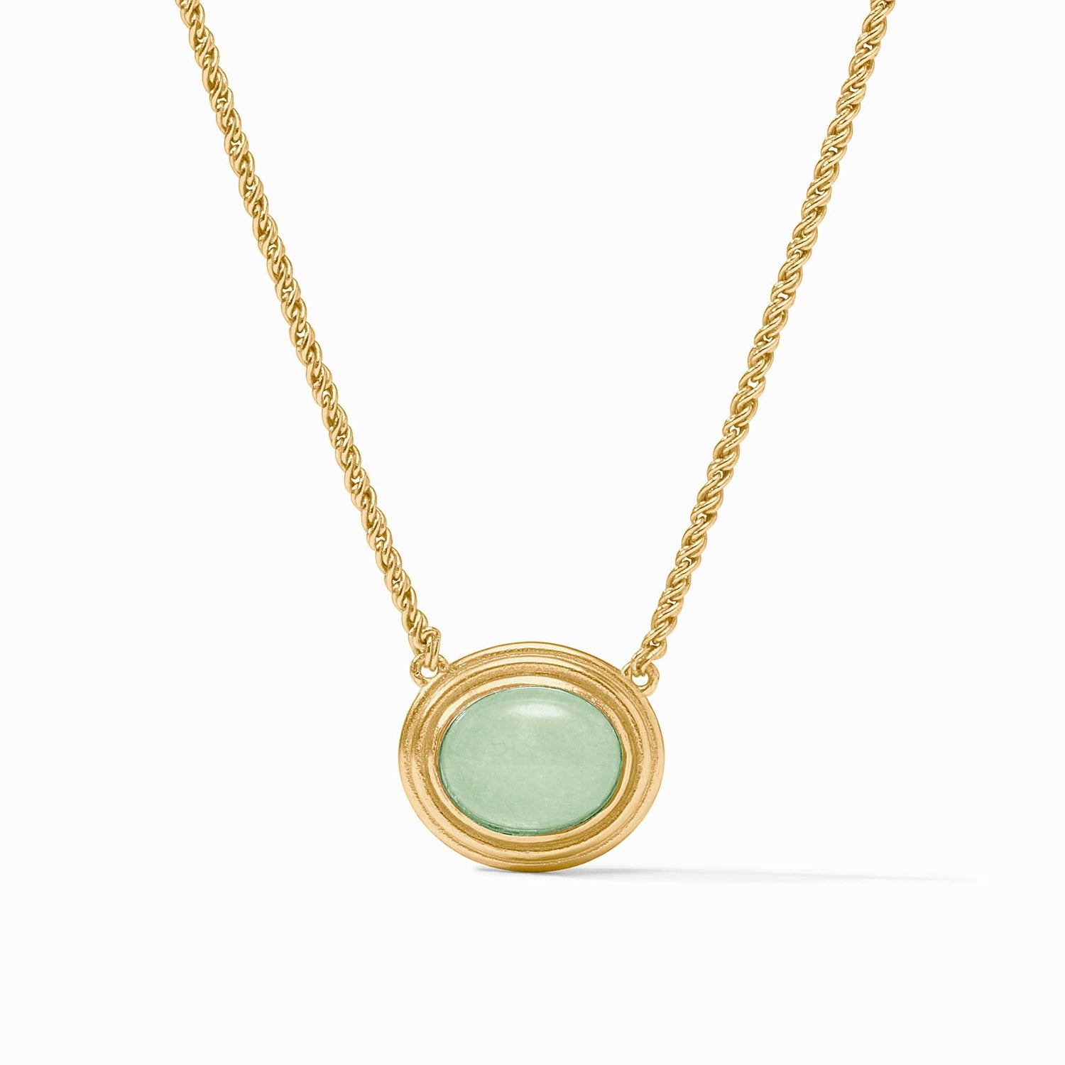 Portofino Solitaire Necklace / Aqua Jade