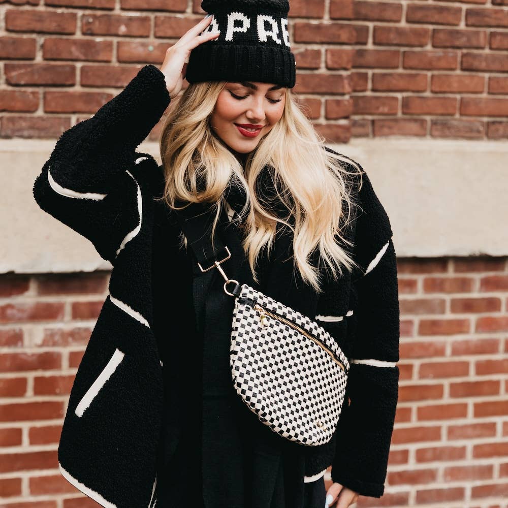 Checkered Black - Westlyn Woven Bum Bag