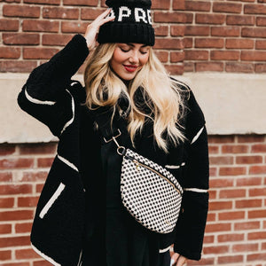 Checkered Black - Westlyn Woven Bum Bag