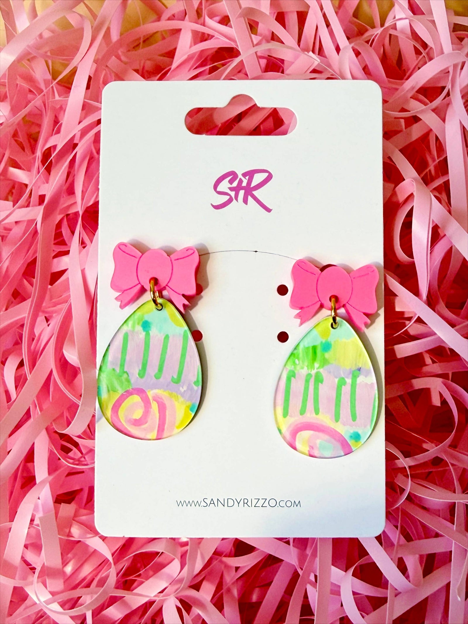 Spring Art Easter Egg Dangle Earring