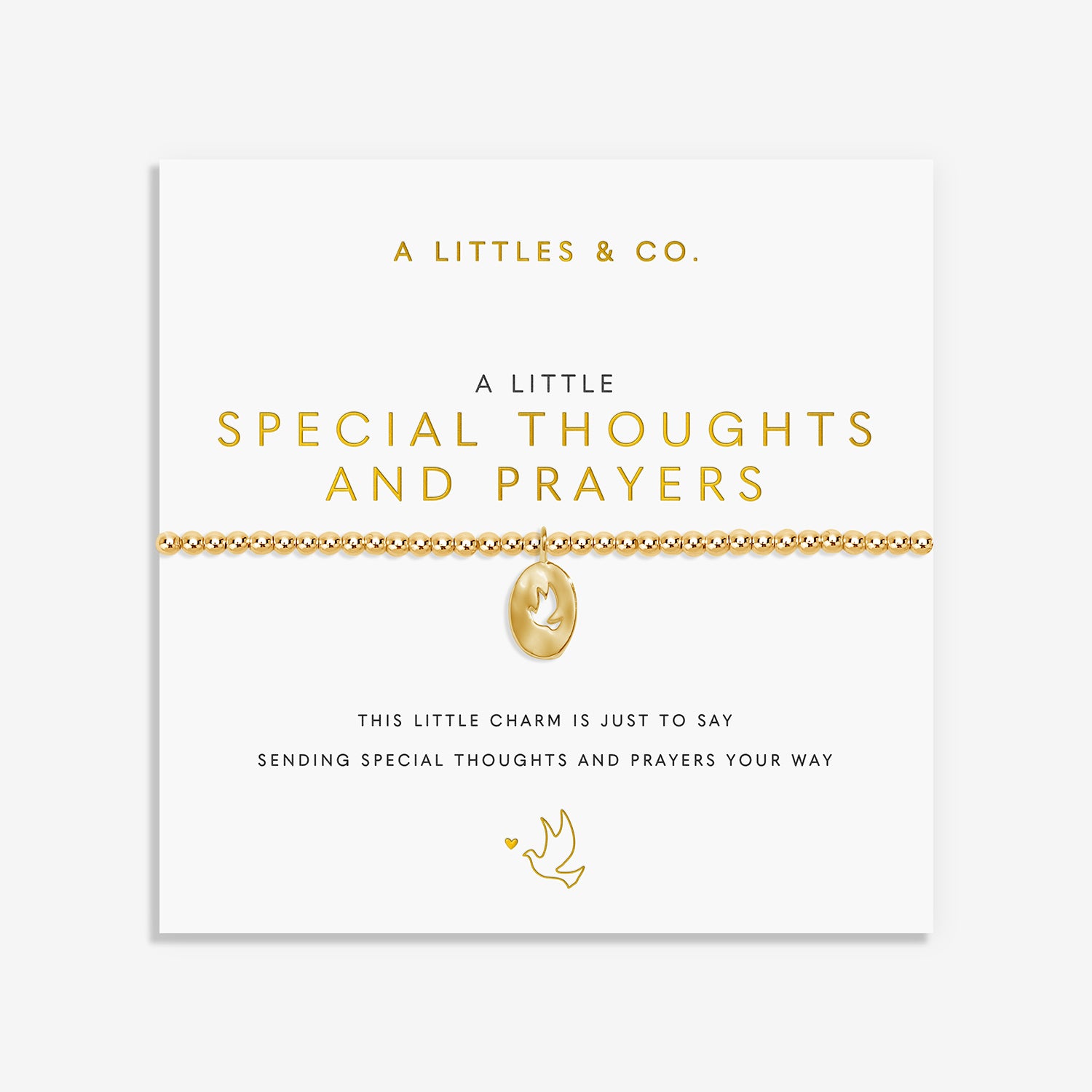 Special Thoughts and Prayers Gold Bracelet