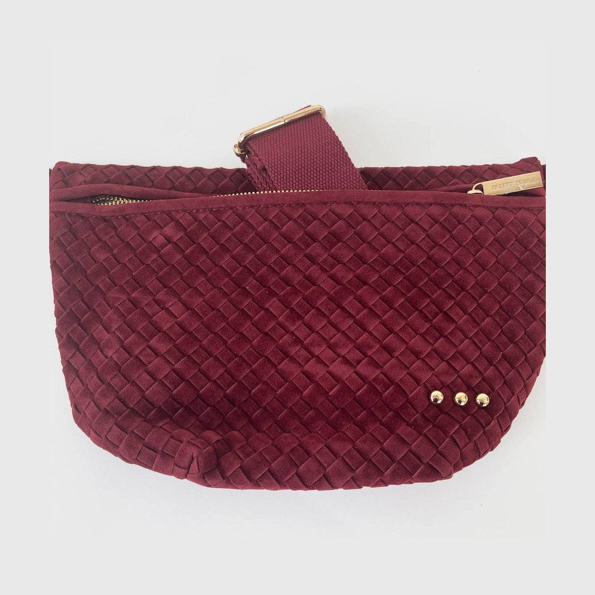 Suede Burgundy - Westlyn Woven Bum Bag