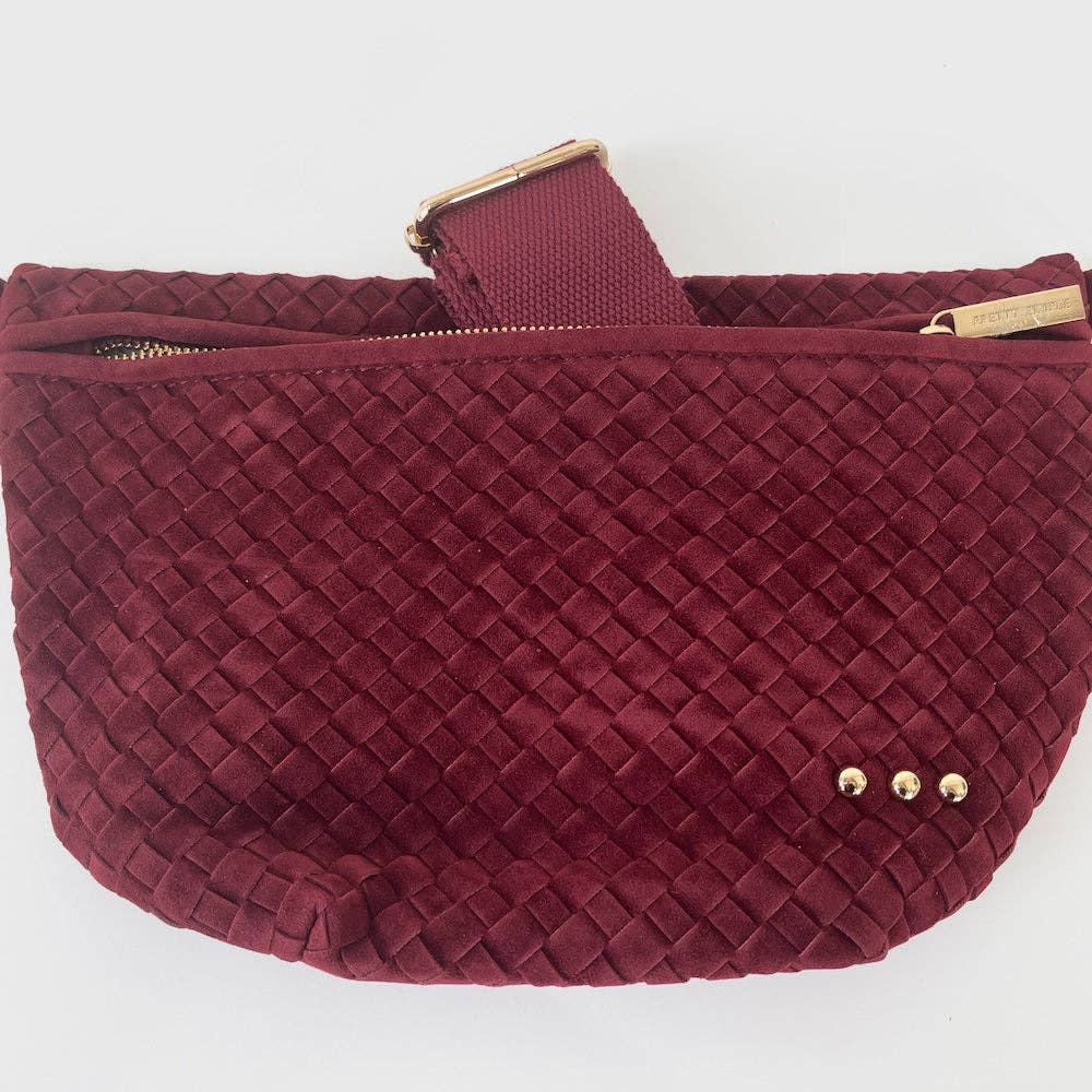 Suede Burgundy - Westlyn Woven Bum Bag