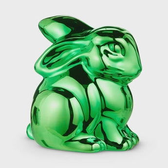8" Metallic Green Balloon Bunny