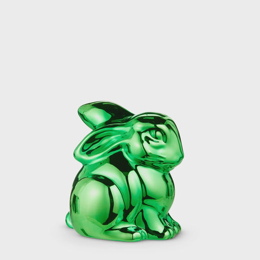 8" Metallic Green Balloon Bunny