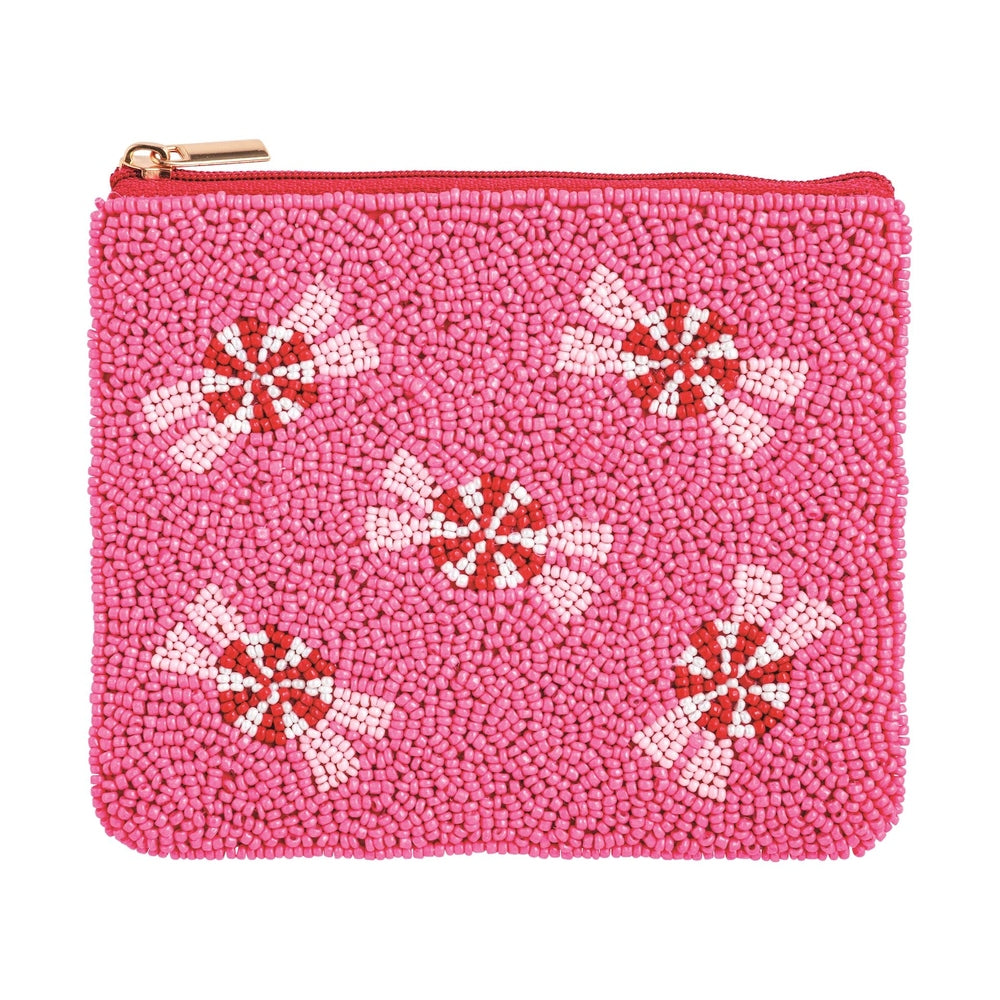 Peppermint Pink Holiday Beaded Case