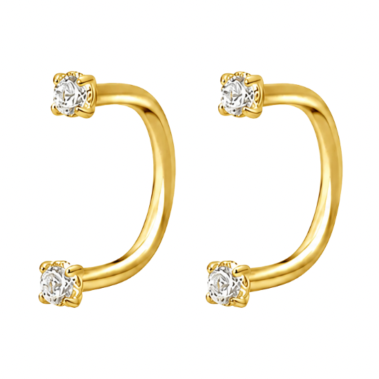 Nova Curve Gold Hoops 5mm