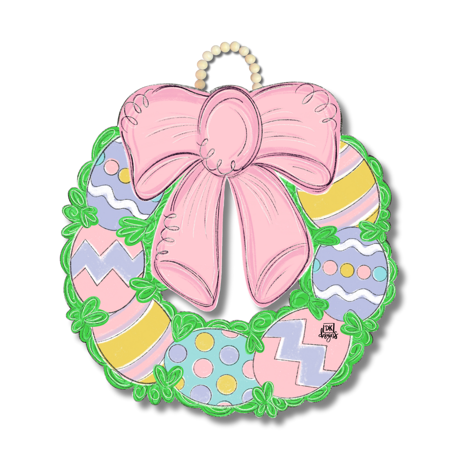 Easter Egg Wreath Door Hanger
