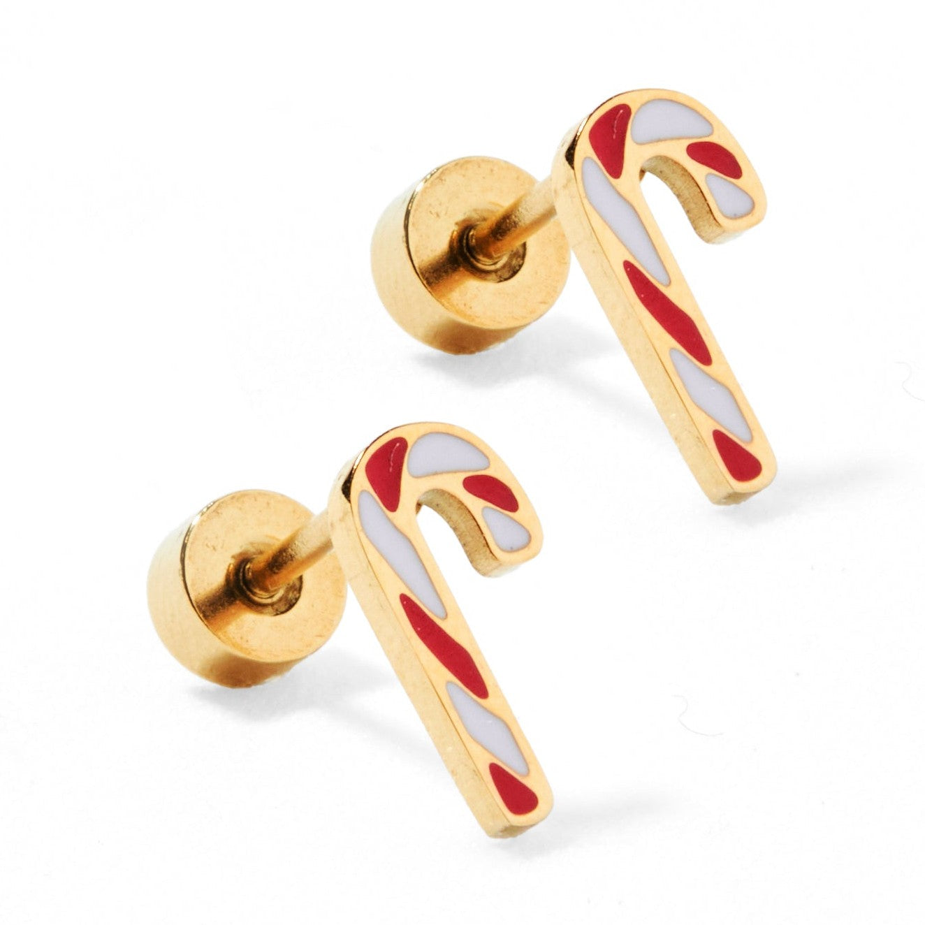 Screwback Stud - Peppermint Twist