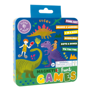 Dino Magnetic Fun & Games Tin