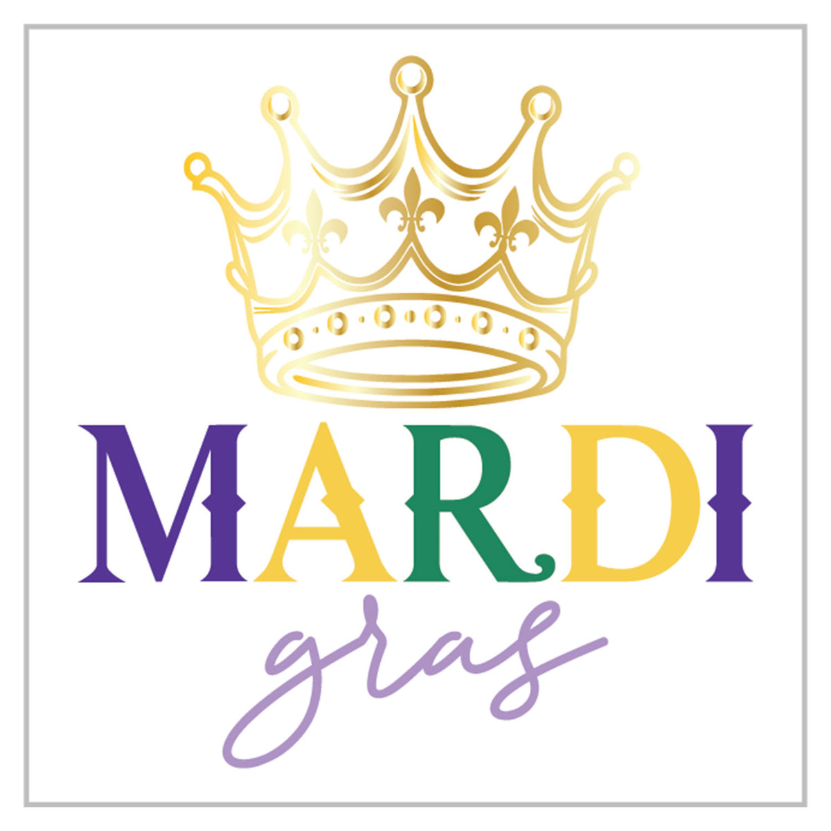 Cocktail Napkin Lets Mardi