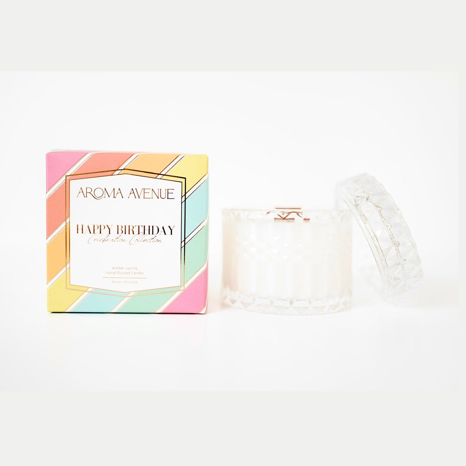 Aroma Avenue soap with a colorful packaging box on a white background