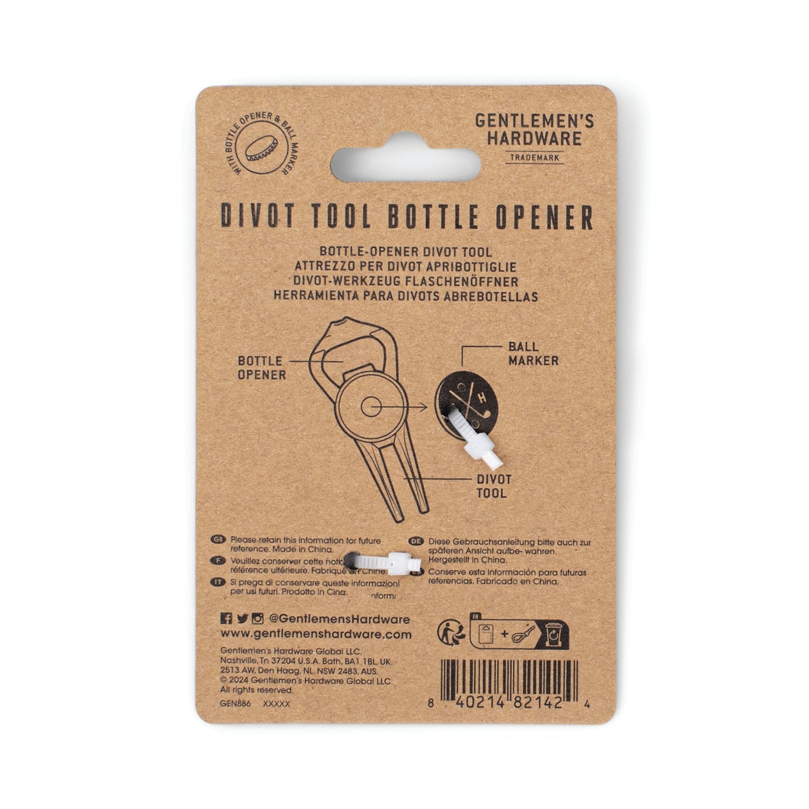 Divot Tool Bottle Opener