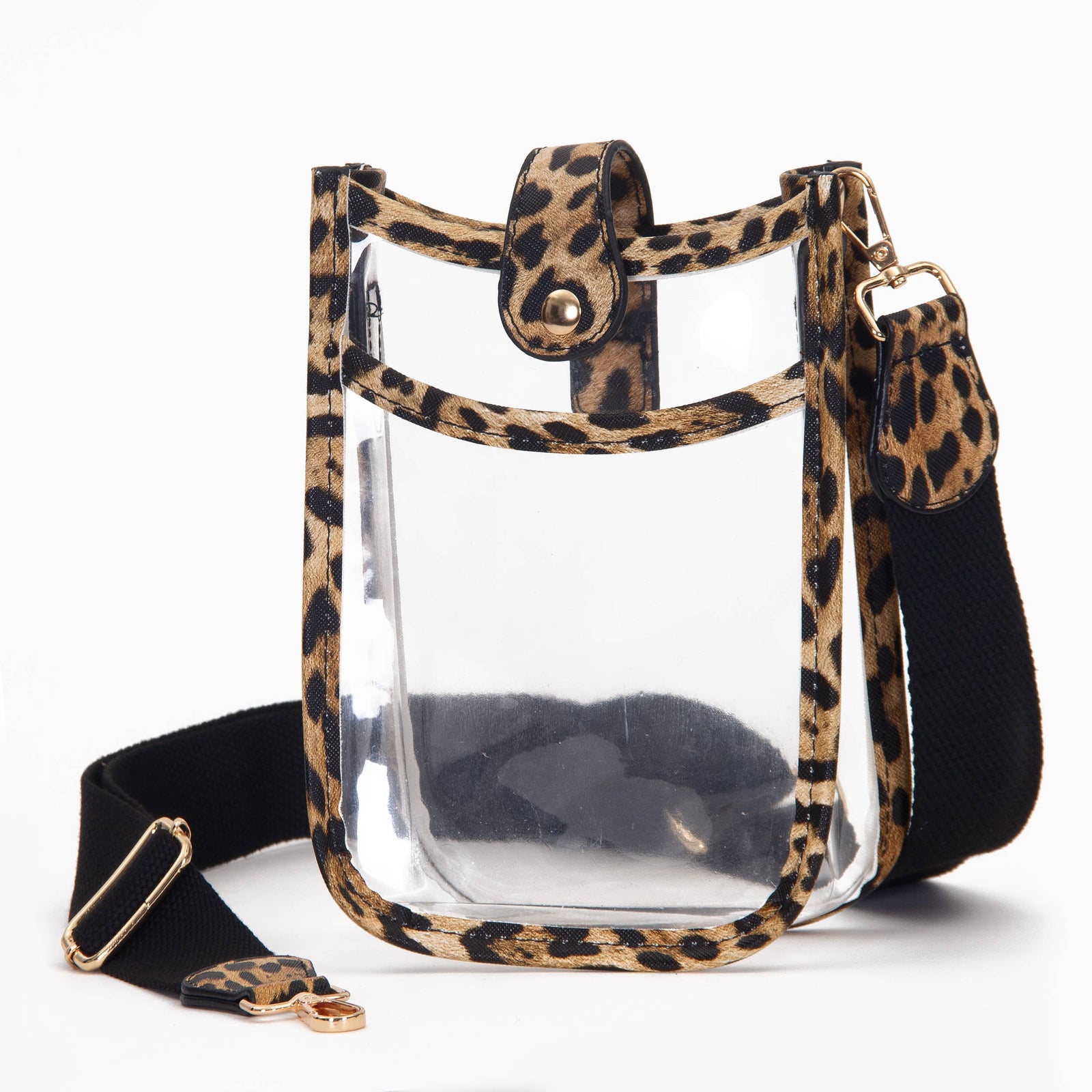 Leopard - Clear Stadium Crossbody Mini Bag