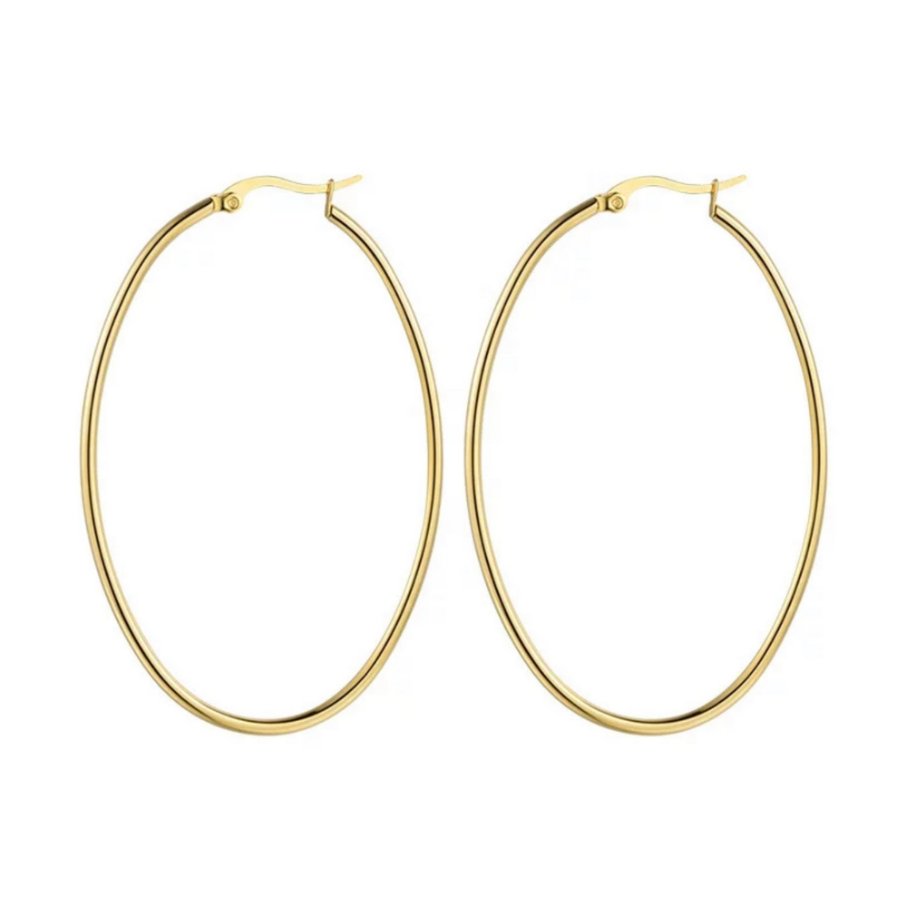 Oval Hoops Gold