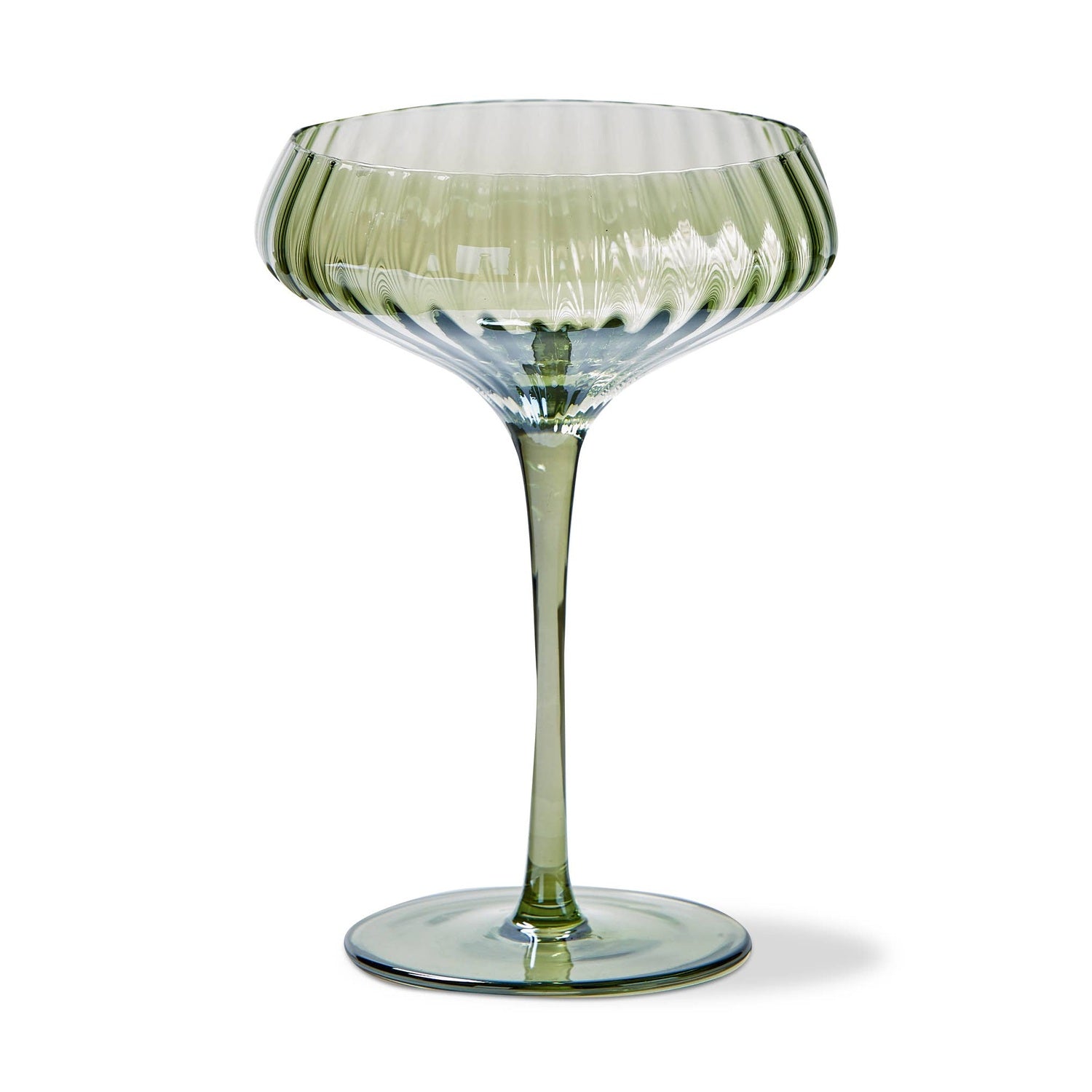 Chelsea Iridescent Green Coupe Glass