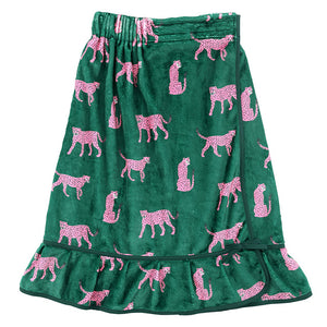 Spa Wrap - Green/ Pink Cheetahs