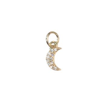 CZ Crescent Moon Charm