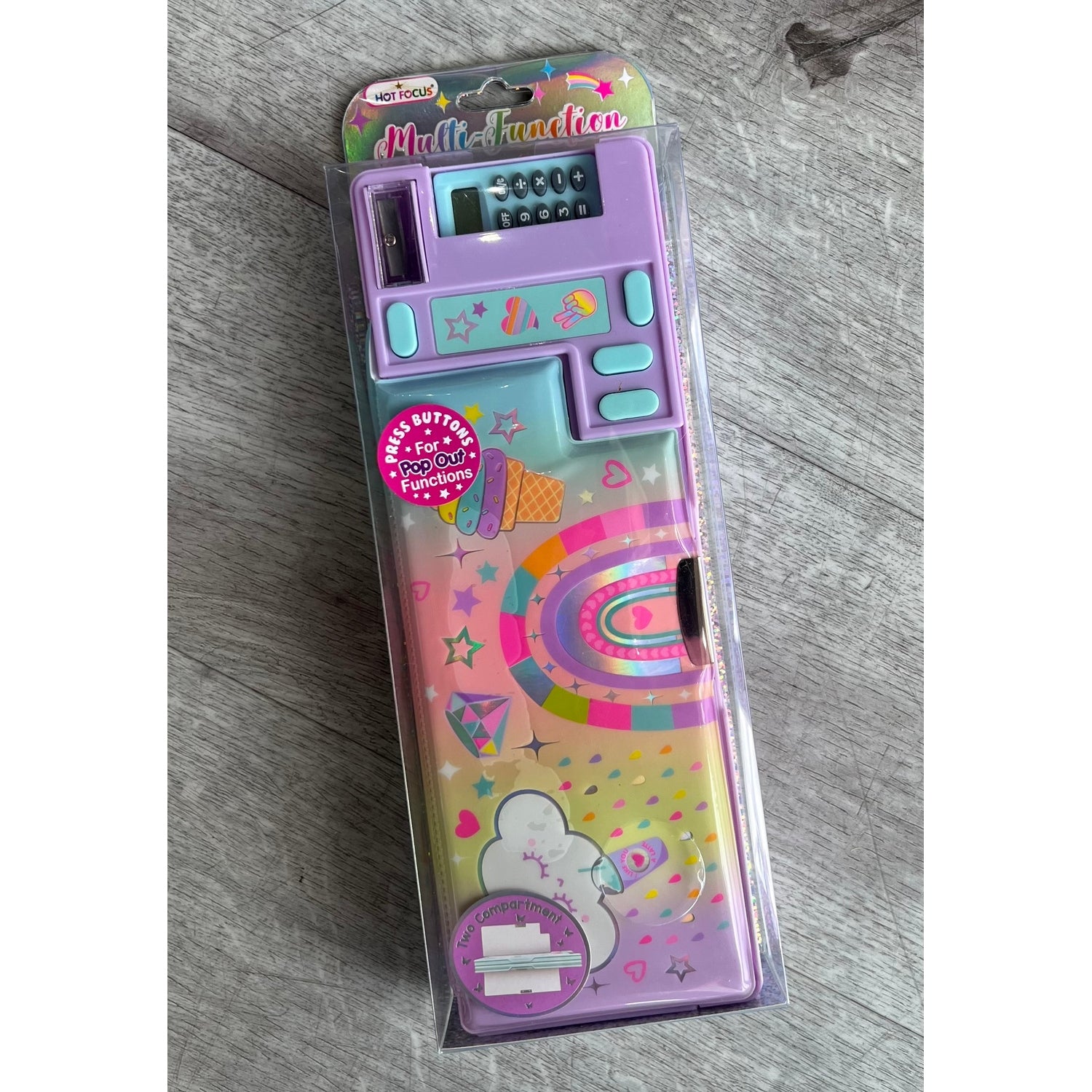Multi-Function Pencil Case, Rainbow