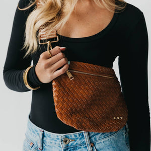 Brown - Westlyn Woven Bum Bag