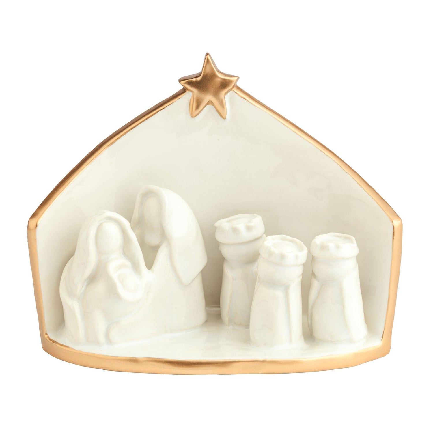 Gold Edge Nativity Scene