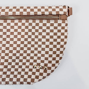 Checkered Tan - Westlyn Woven Bum Bag