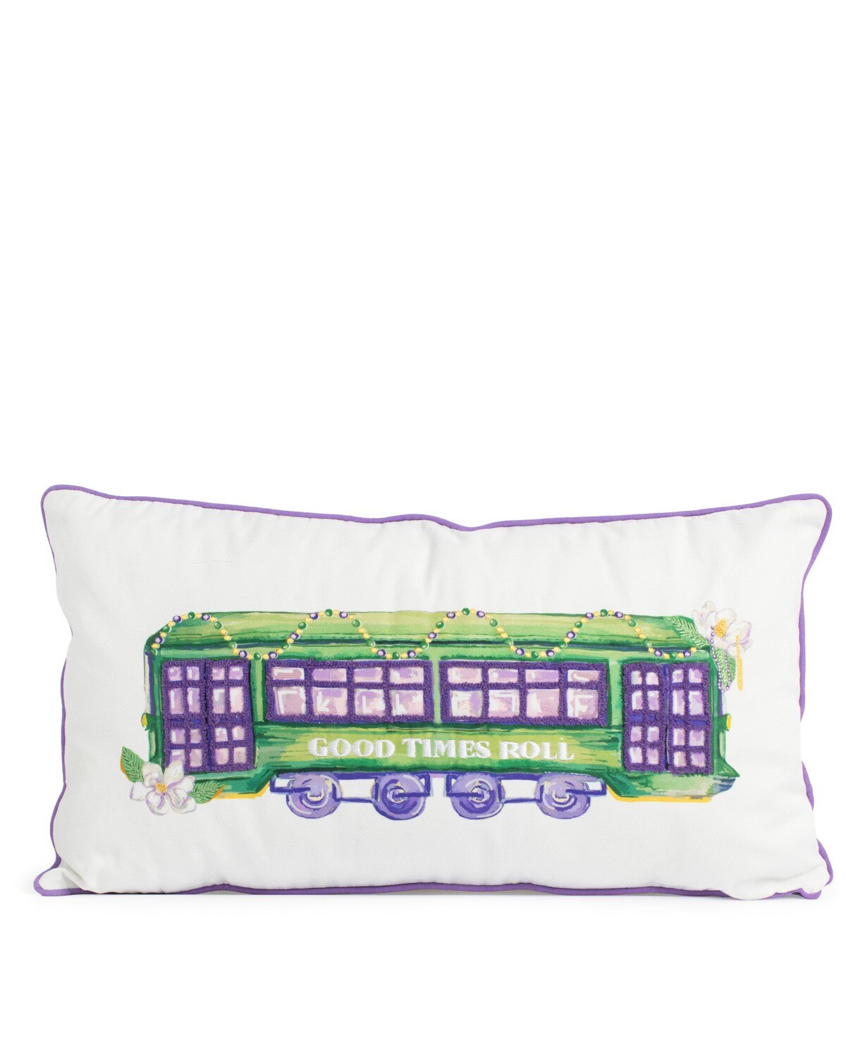 Mardi Streetcar Lumbar Pillow
