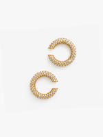 Pair of gold pavé crystal ear cuffs