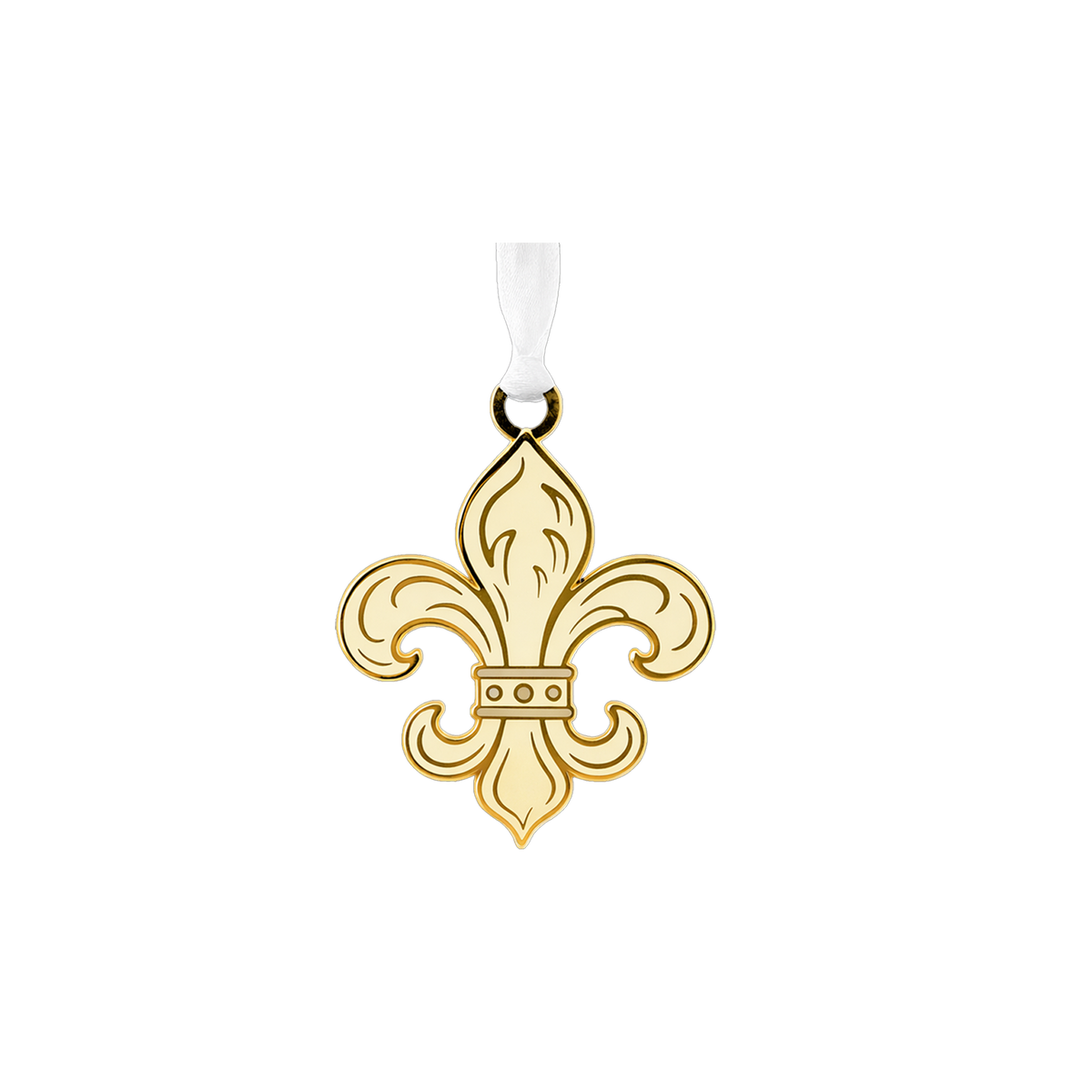 Enamel Fleur de Lis Ornament
