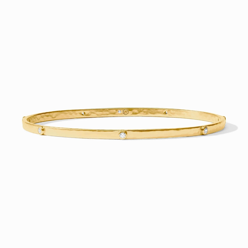 Crescent Stone Bangle, Cubic Zirconia Medium