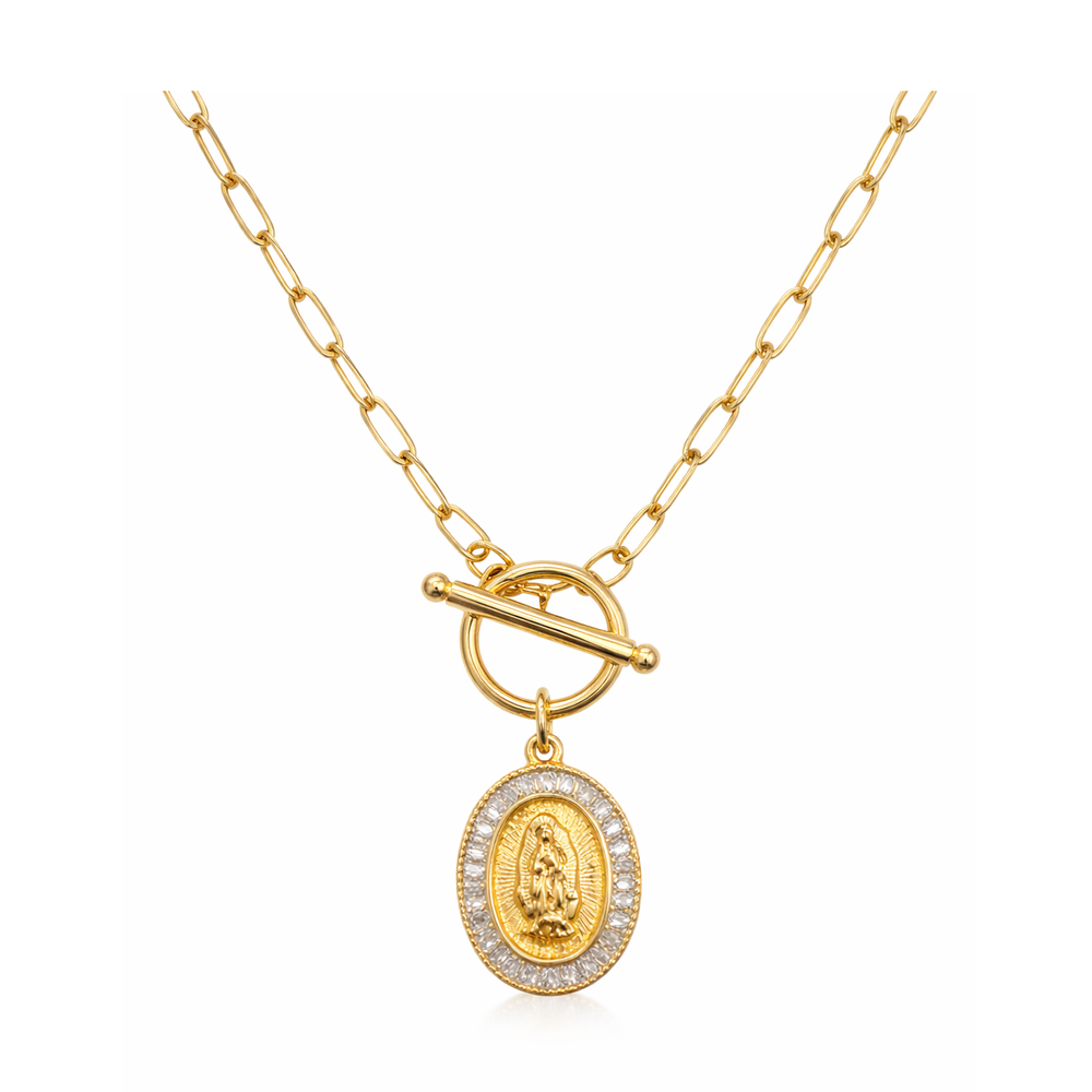 Sacred Paperclip Necklace - Mother Mary