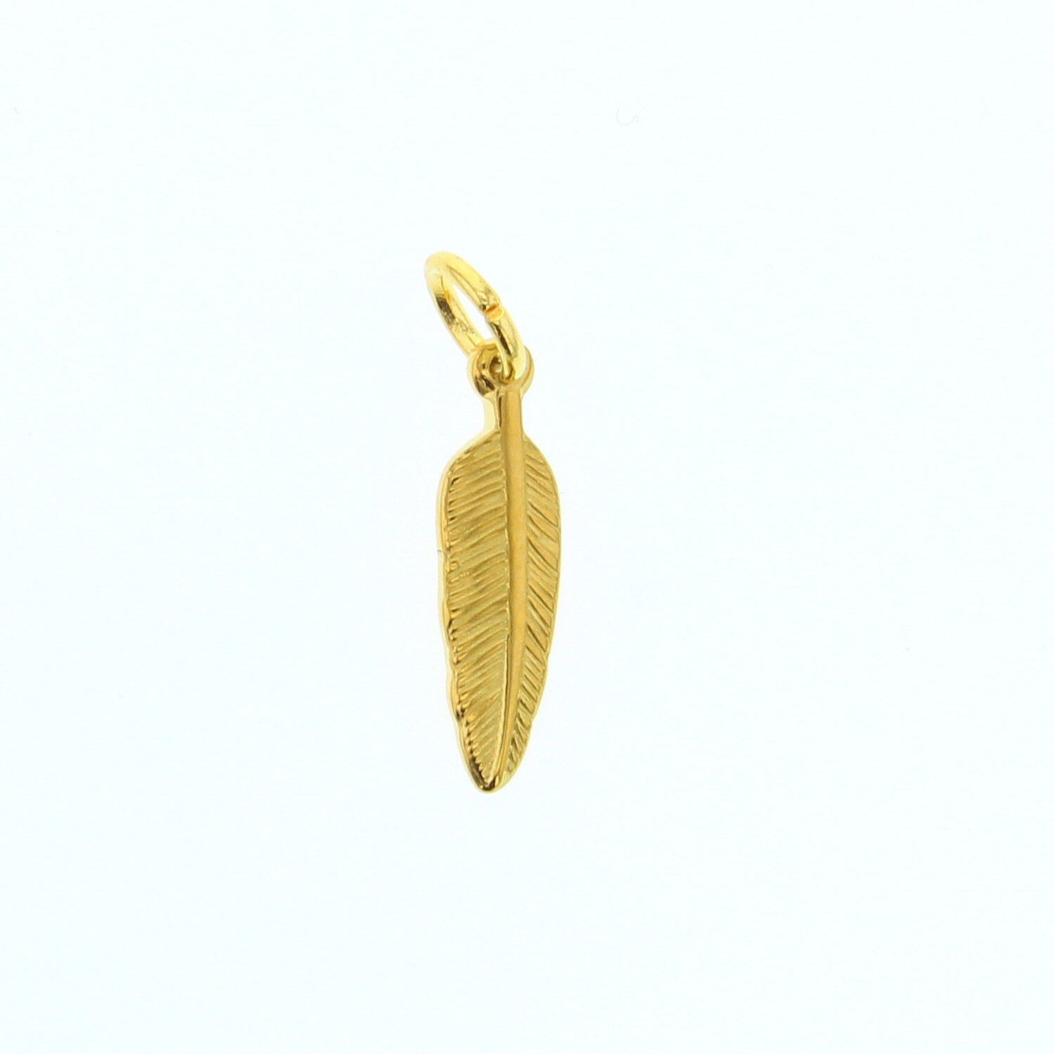 Gold Feather Charm