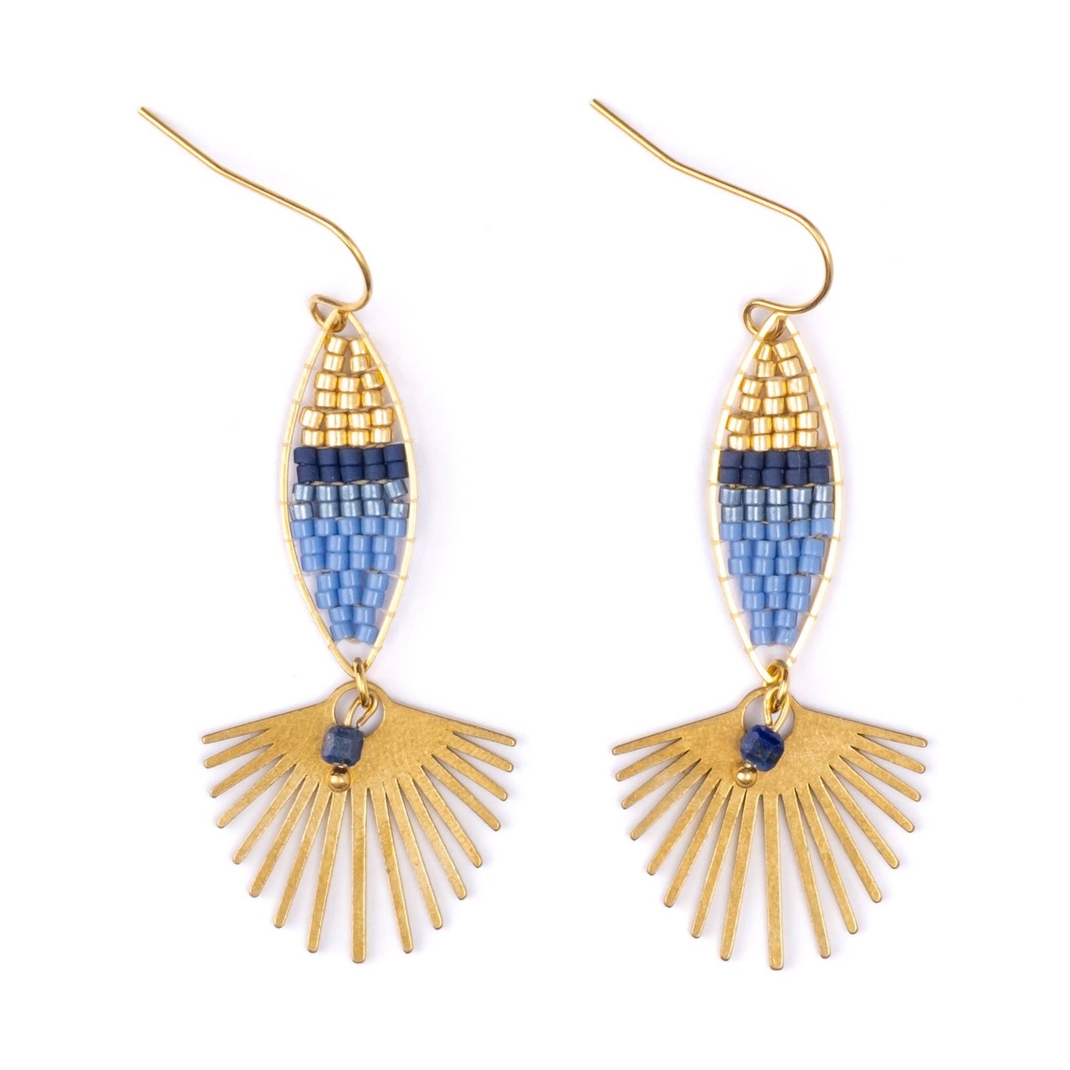 Blue - Cotton Candy Dangle Earrings