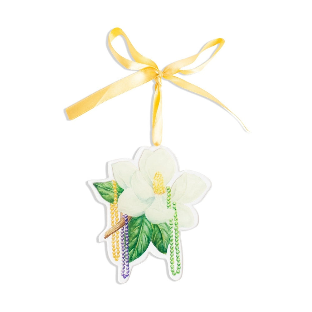 Mardi Magnolia Acrylic Ornament