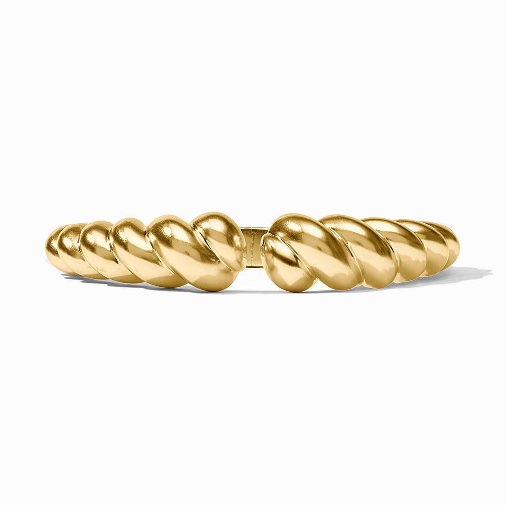 Gold twisted rope cuff bracelet