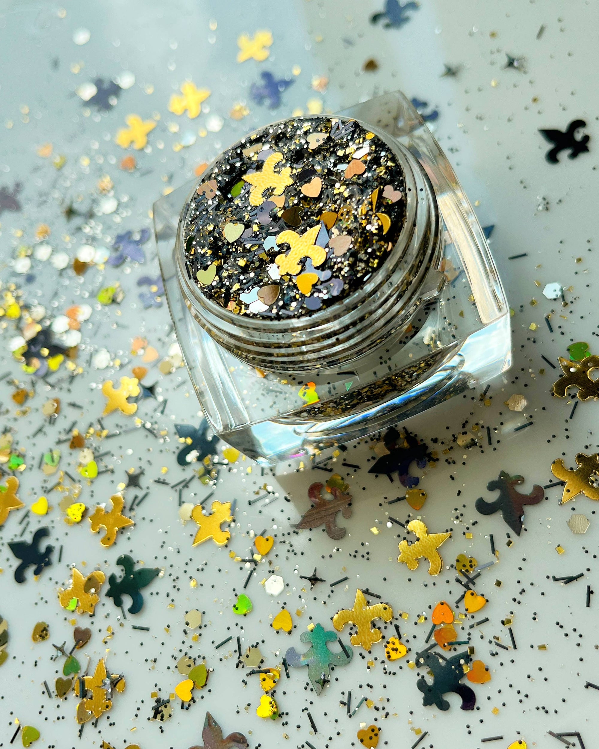 Saints Peace Love and Who Dat Face and Body Glitter