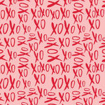 Pattern of 'XO' repeated on a pink background