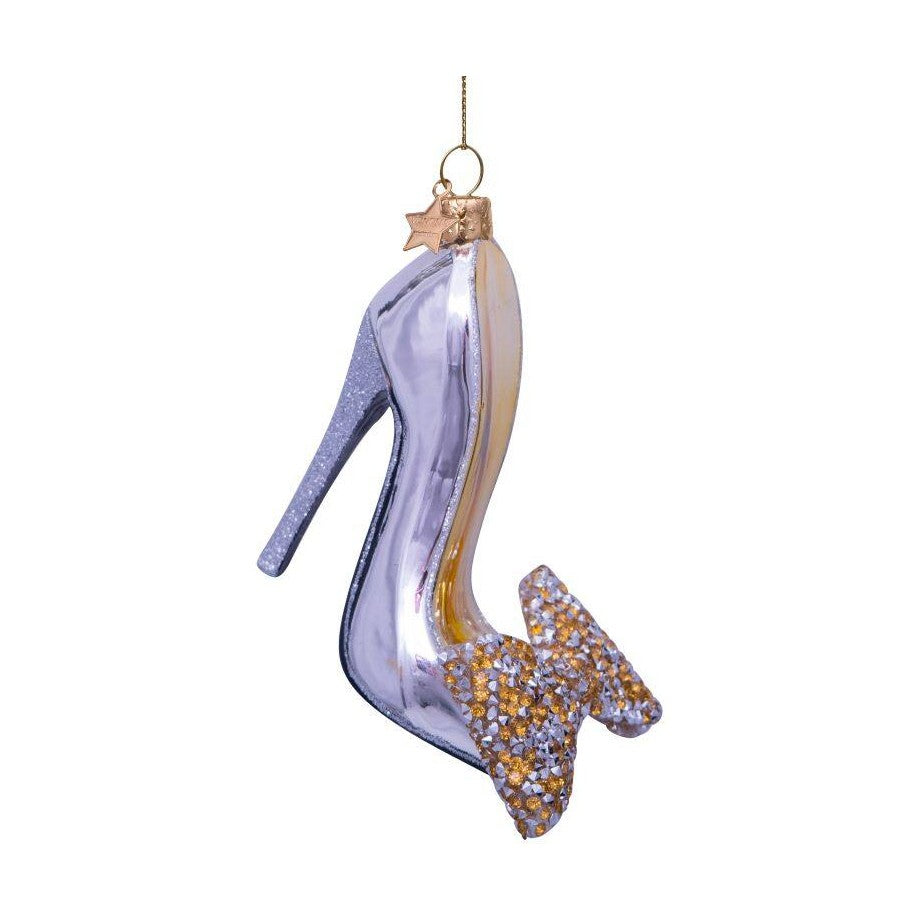 Silver High Heel Ornament