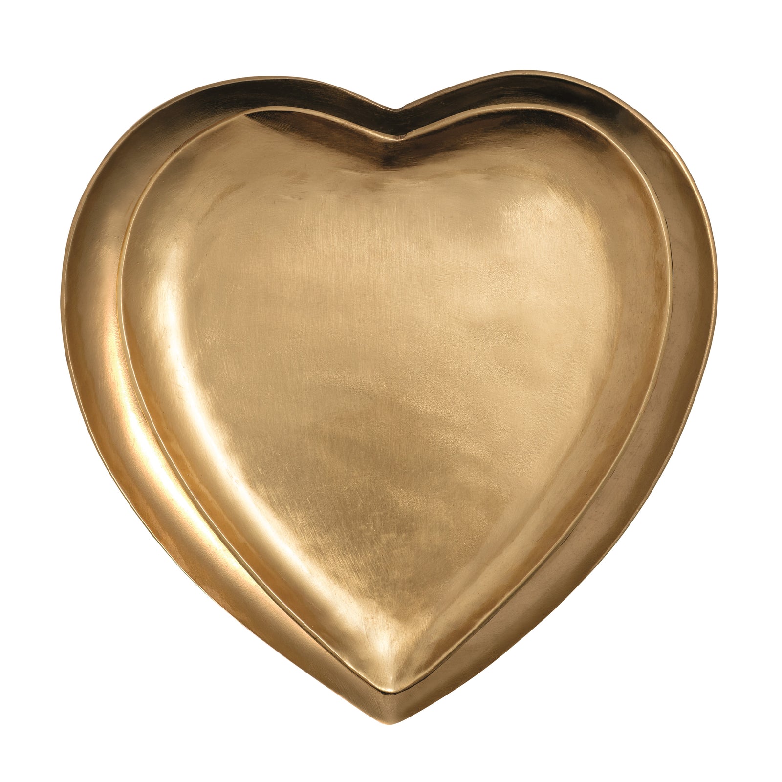 Brass Heart Tidbit Tray - Lg