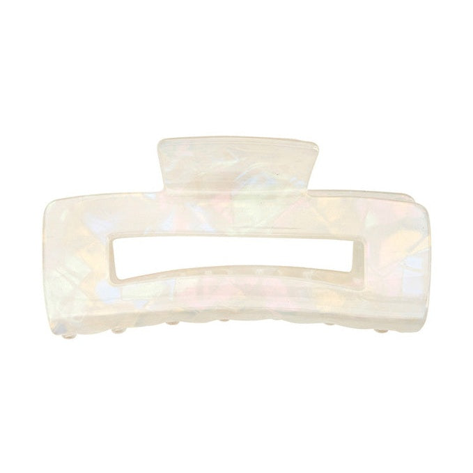 Iridescent hair clip on a white background